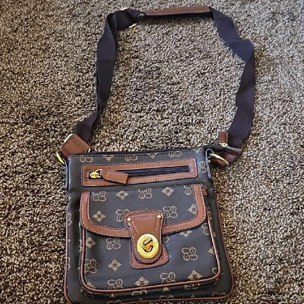 Brown and Black Crossbody Bag